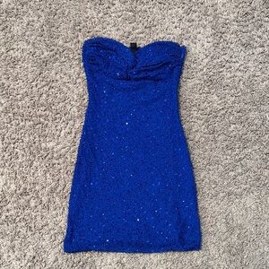Windsor Royal Blue Strapless Dress